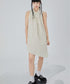 Dot Jacquard Asymmetric Dress